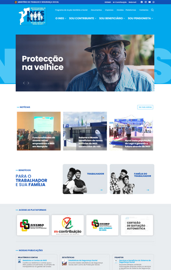 Desenvolvimento de website para o INSS