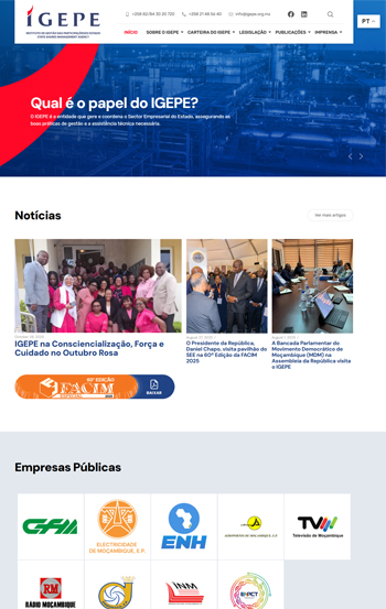 Desenvolvimento de portal para o IGEPE